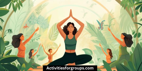 Attending group yoga sessions