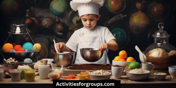 Children Join Group Cooking Classes for Baking