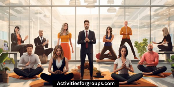 attend group yoga session